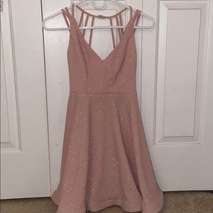nude sparkly dress